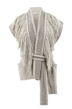 Fringe Gilet Esthetica Ecru