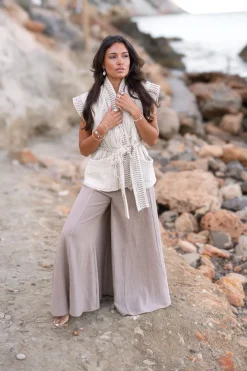 Fringe Gilet Esthetica Ecru