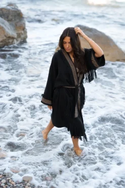 Fringe Kimono Esthetica Black