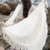 Fringe Scarf Flecos Ecru
