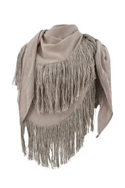 Fringe Scarf Flecos Light Taupe