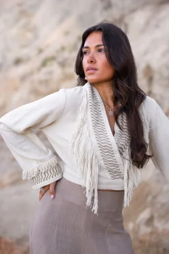 Fringe Top Esthetica Ecru