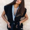 Fur Gilet Corazon Black