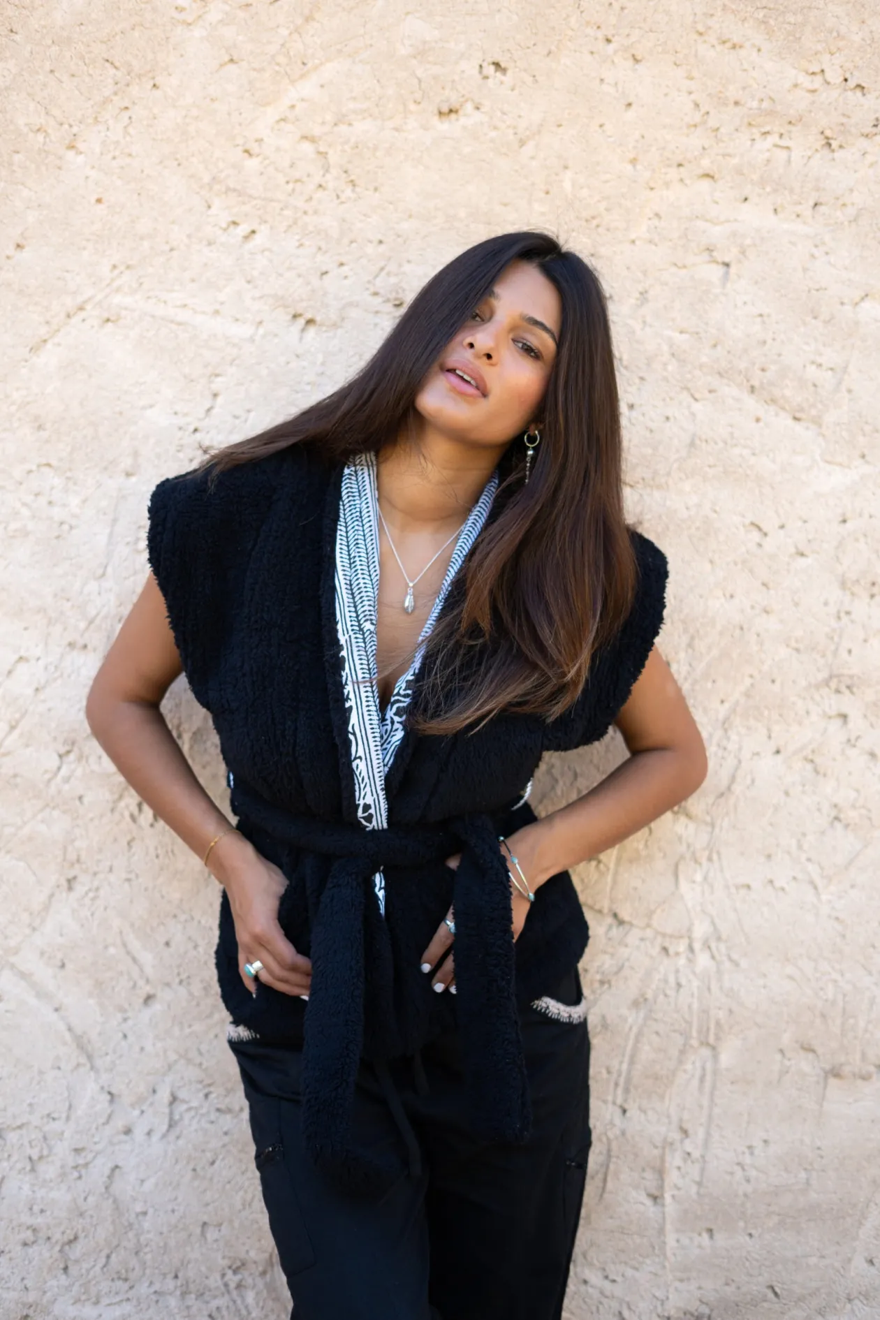 Fur Gilet Corazon Black