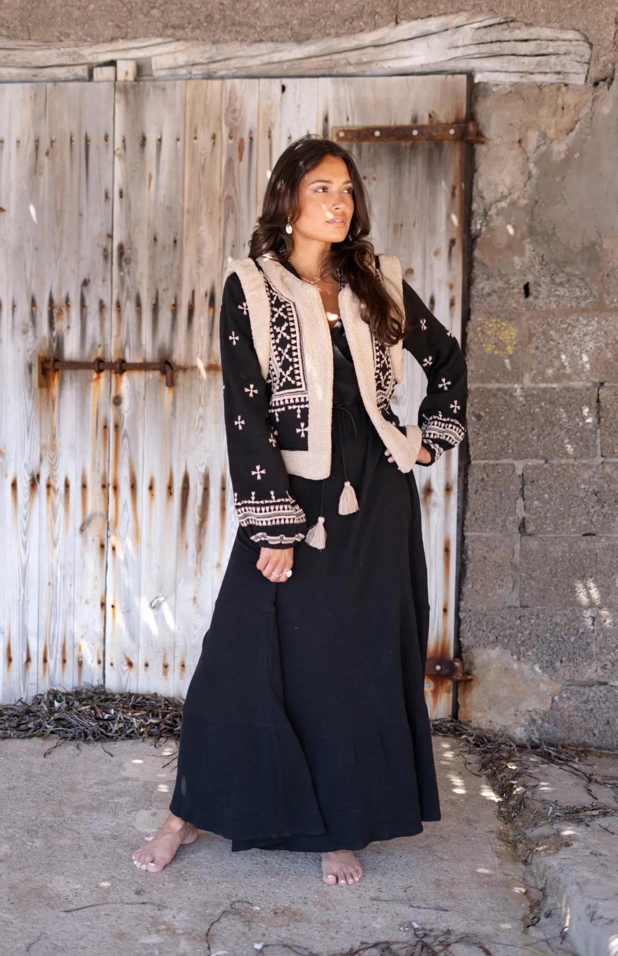 Fur Gilet Sonrisa Black