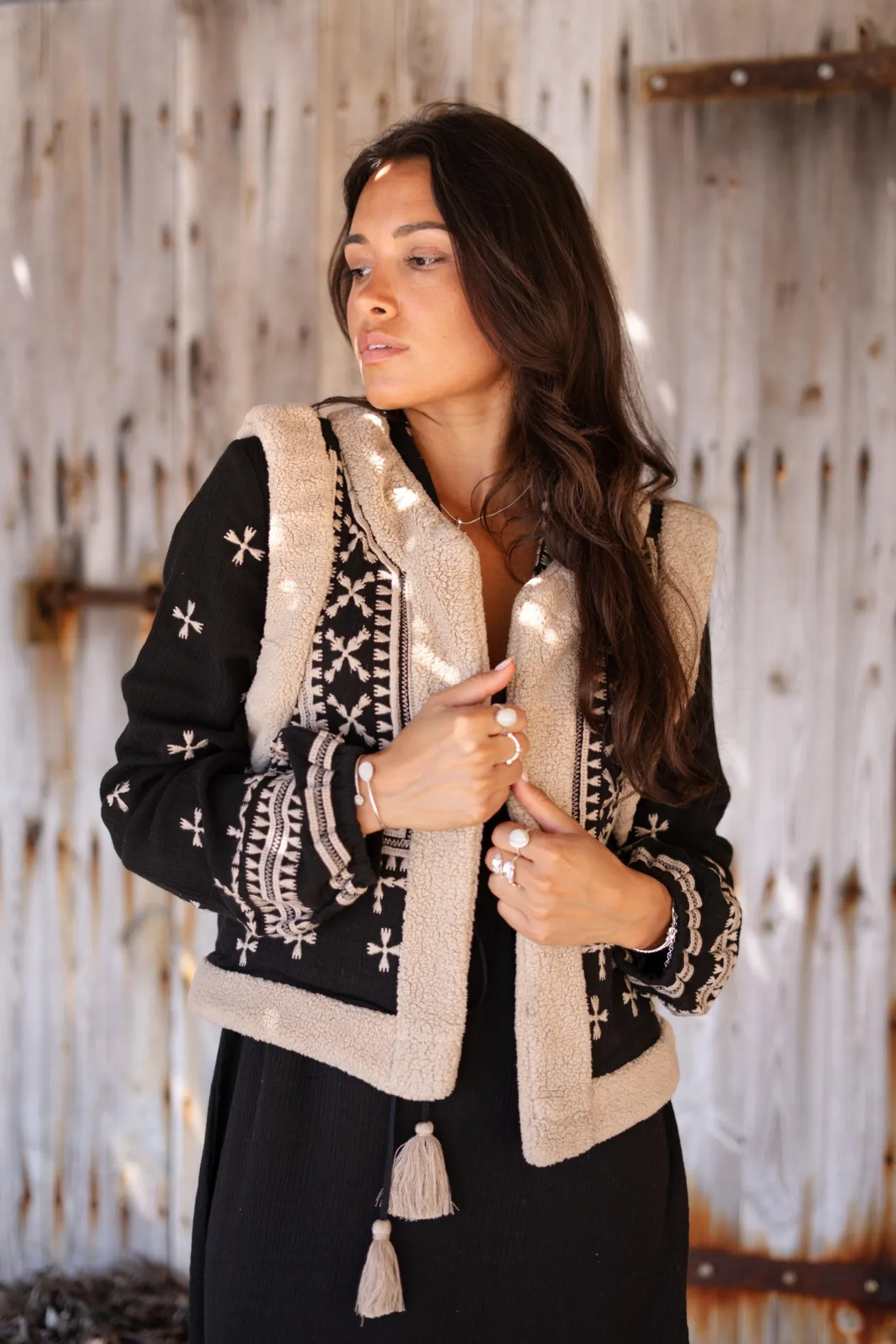 Fur Gilet Sonrisa Black