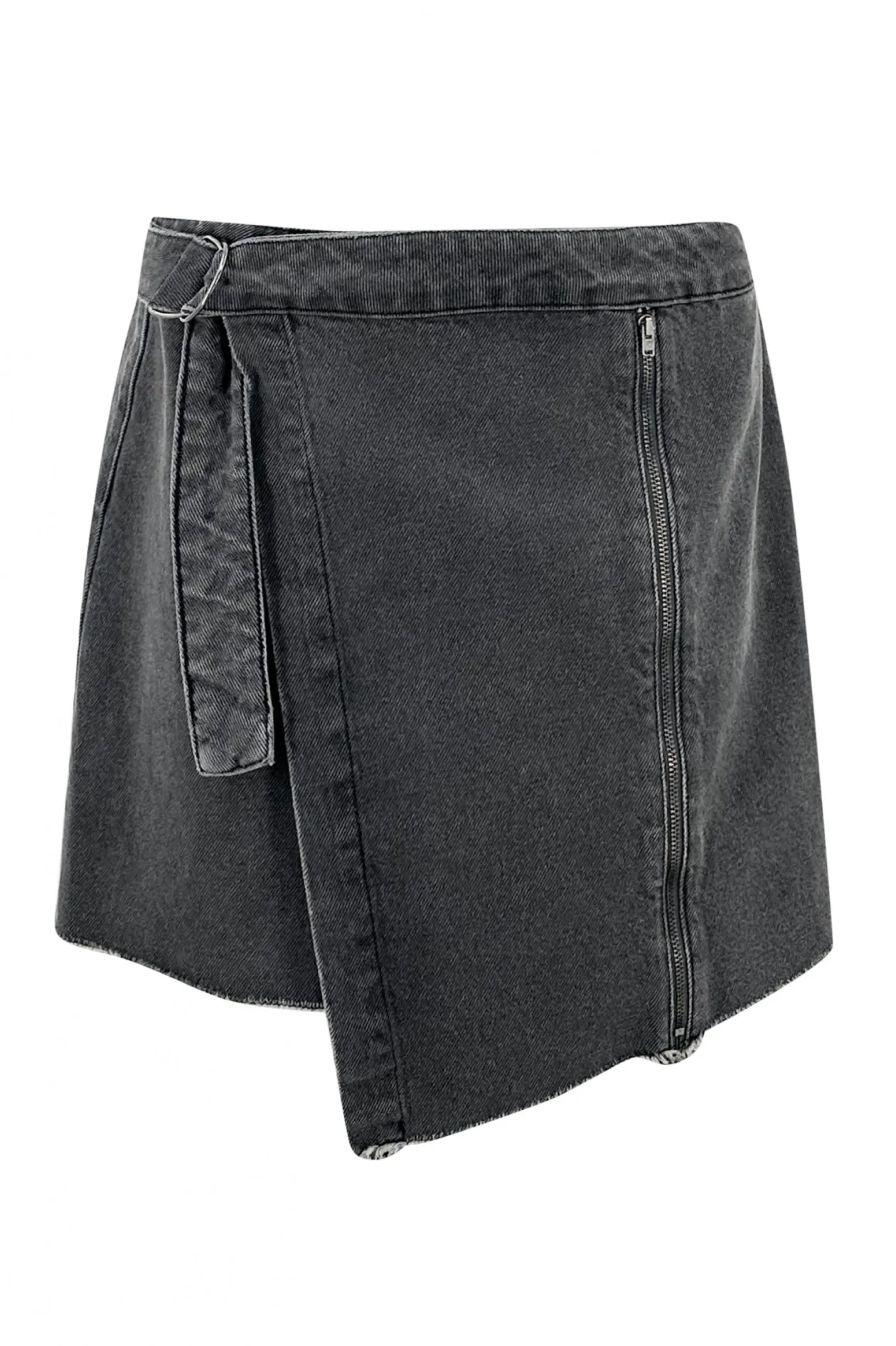 Gael Denim Skirt Stone Grey