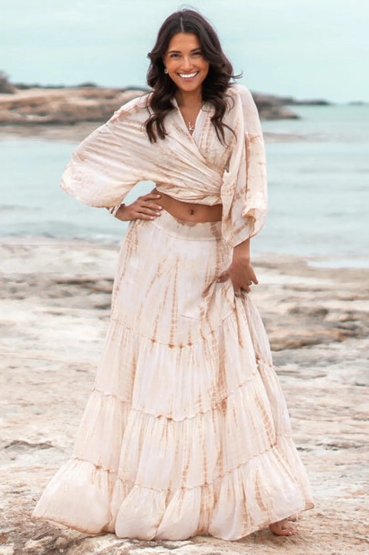 Gypsy Skirt Lucia Tie Dye Taupe