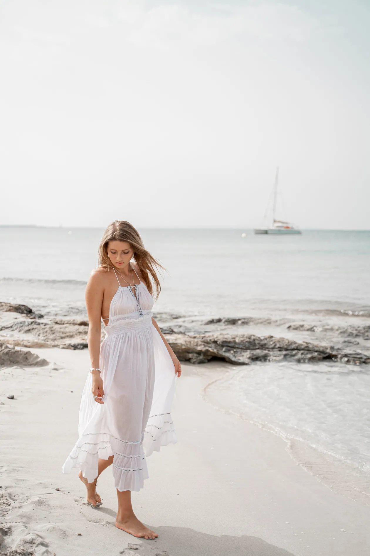 Halter Dress Mila White