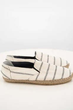 Heren Espadrilles Andres Stripe Zwart