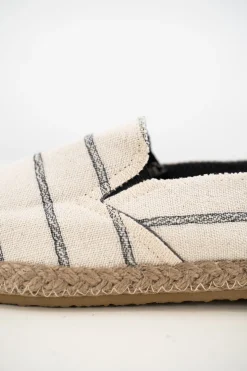 Heren Espadrilles Andres Stripe Zwart