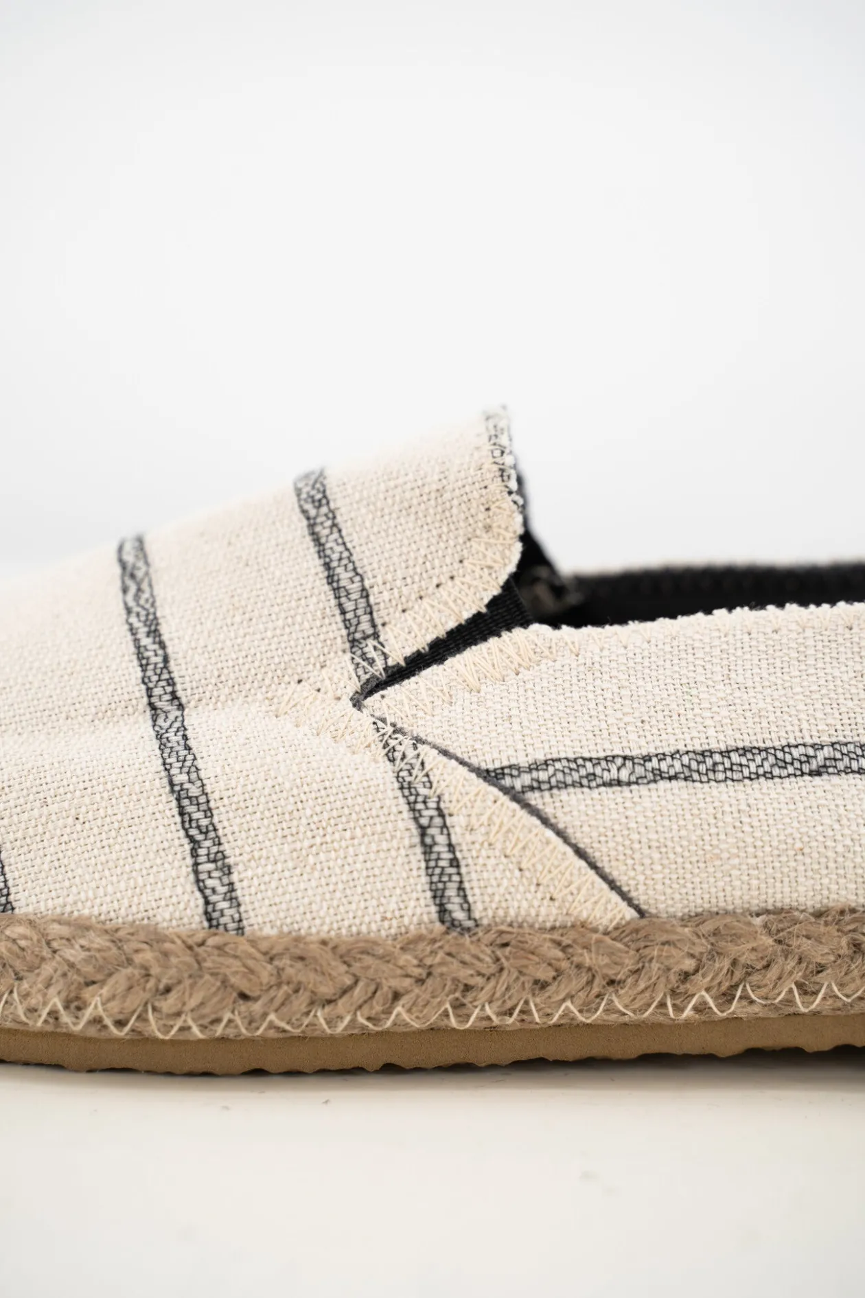 Heren Espadrilles Andres Stripe Zwart