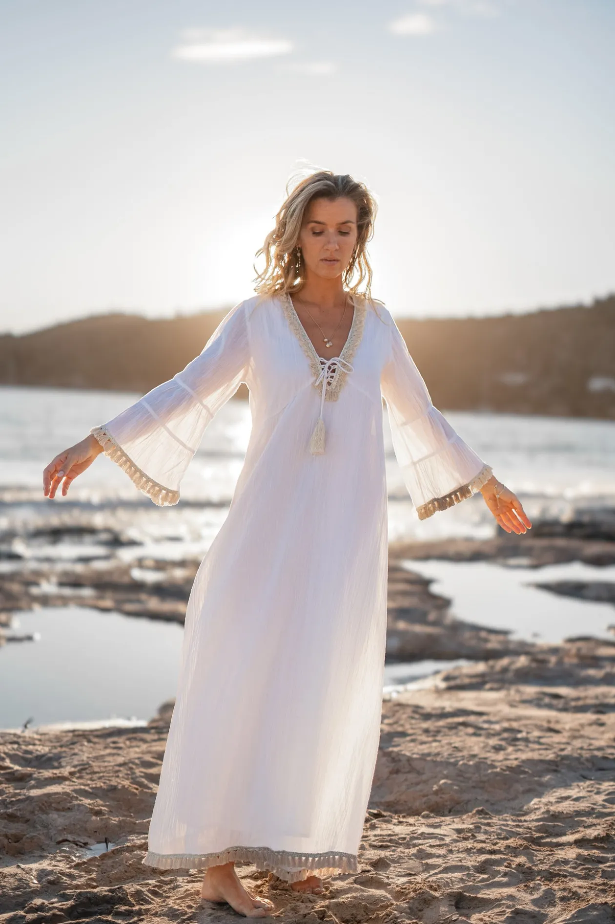 Kaftan Calista Nyx White