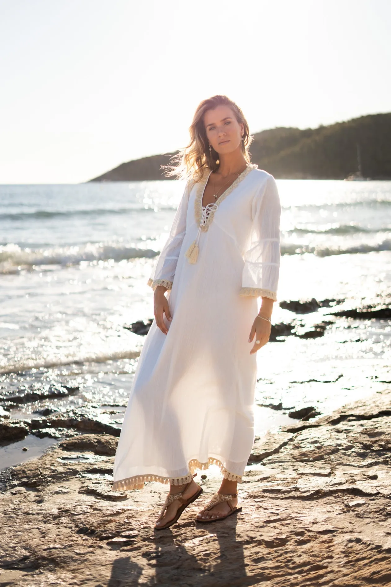 Kaftan Calista Nyx White