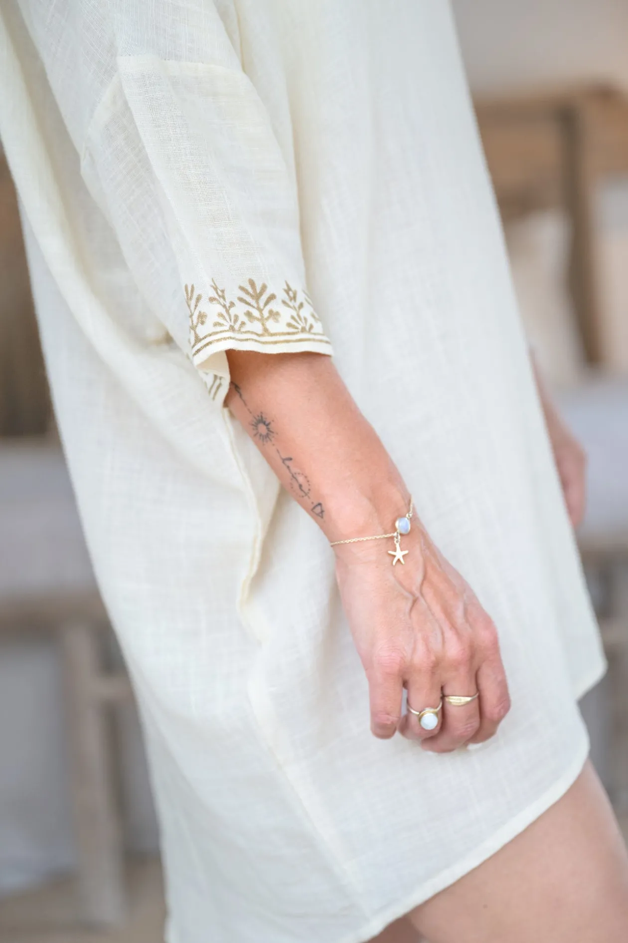 Kaftan Laia Scorva Ecru