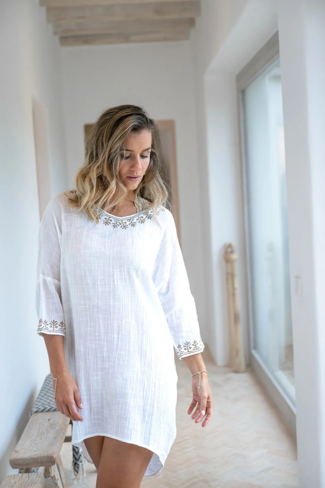 Kaftan Laia Scorva White