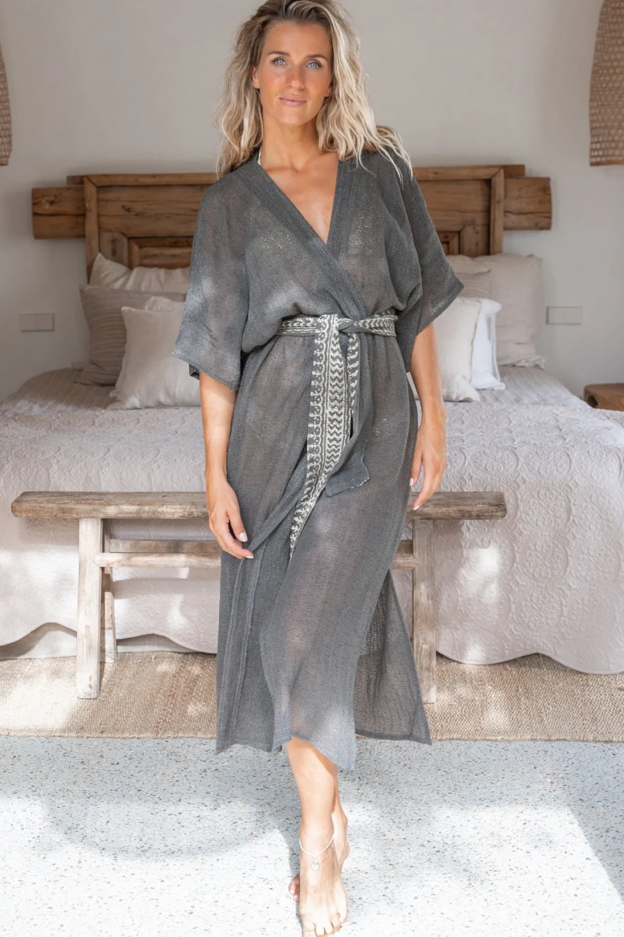 Kimono Deya Plain Anthracite
