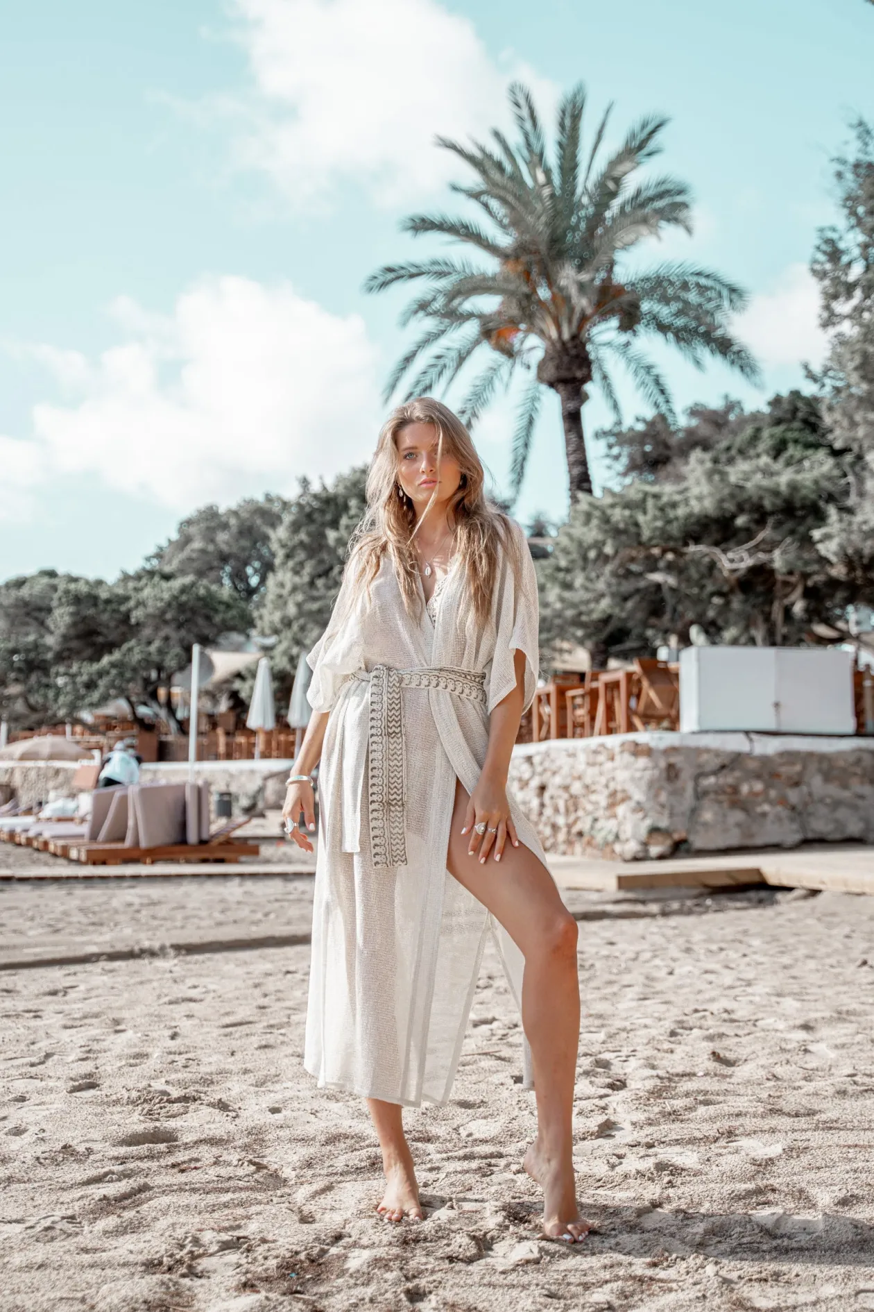 Kimono Deya Plain Ivory