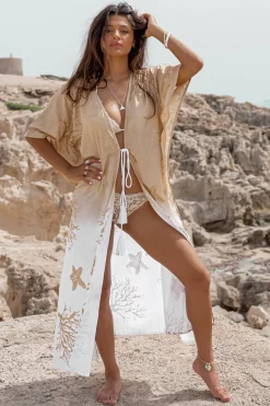 Kimono Seaside Sand/White