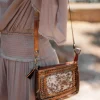 Leather Pouch Bag Cow Camel