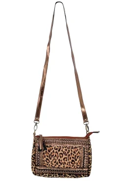 Leather Pouch Bag Leo Beige