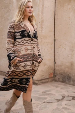 Long Fringe Jacket Spirit Brown