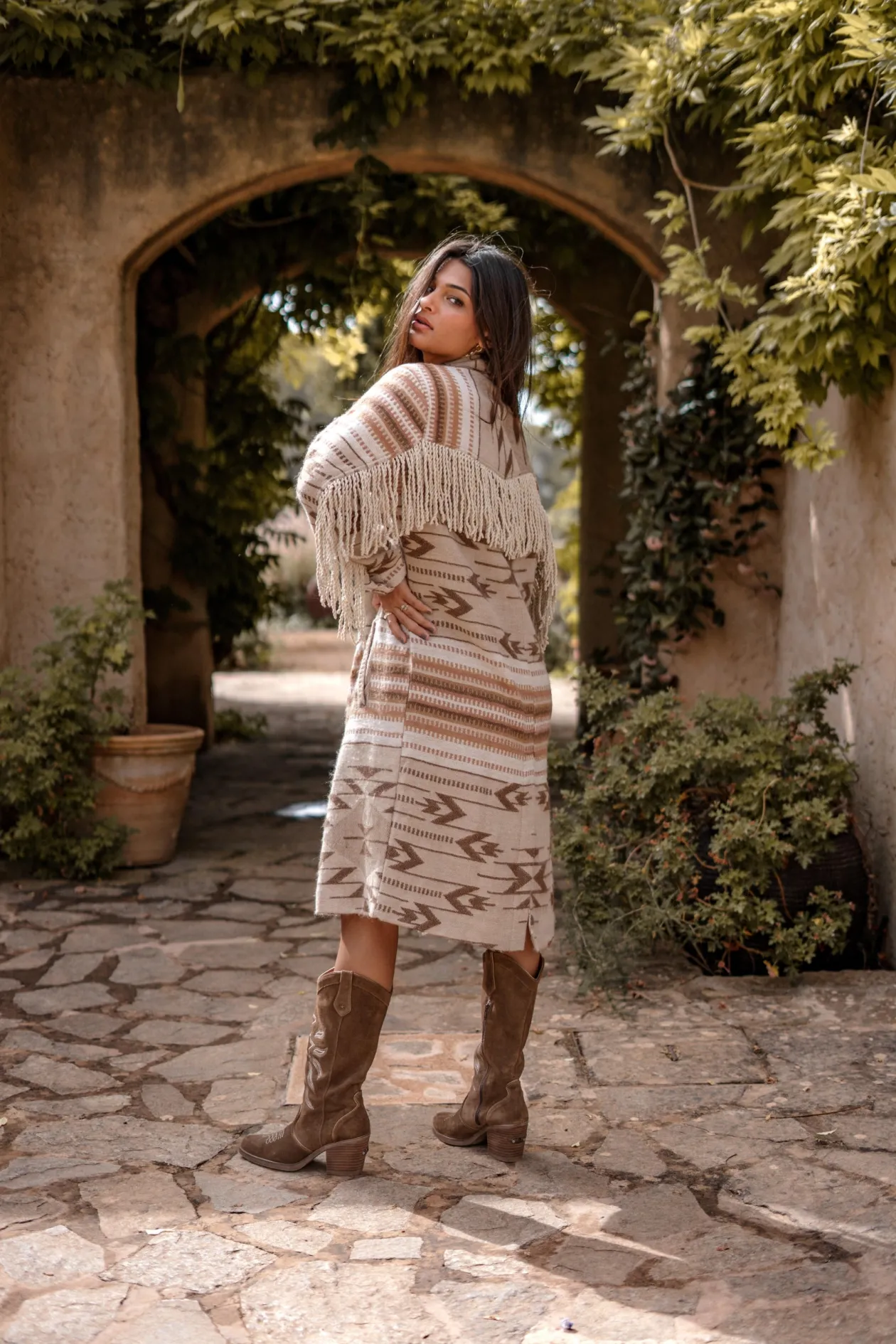 Long Fringe Jacket Spirit Natural