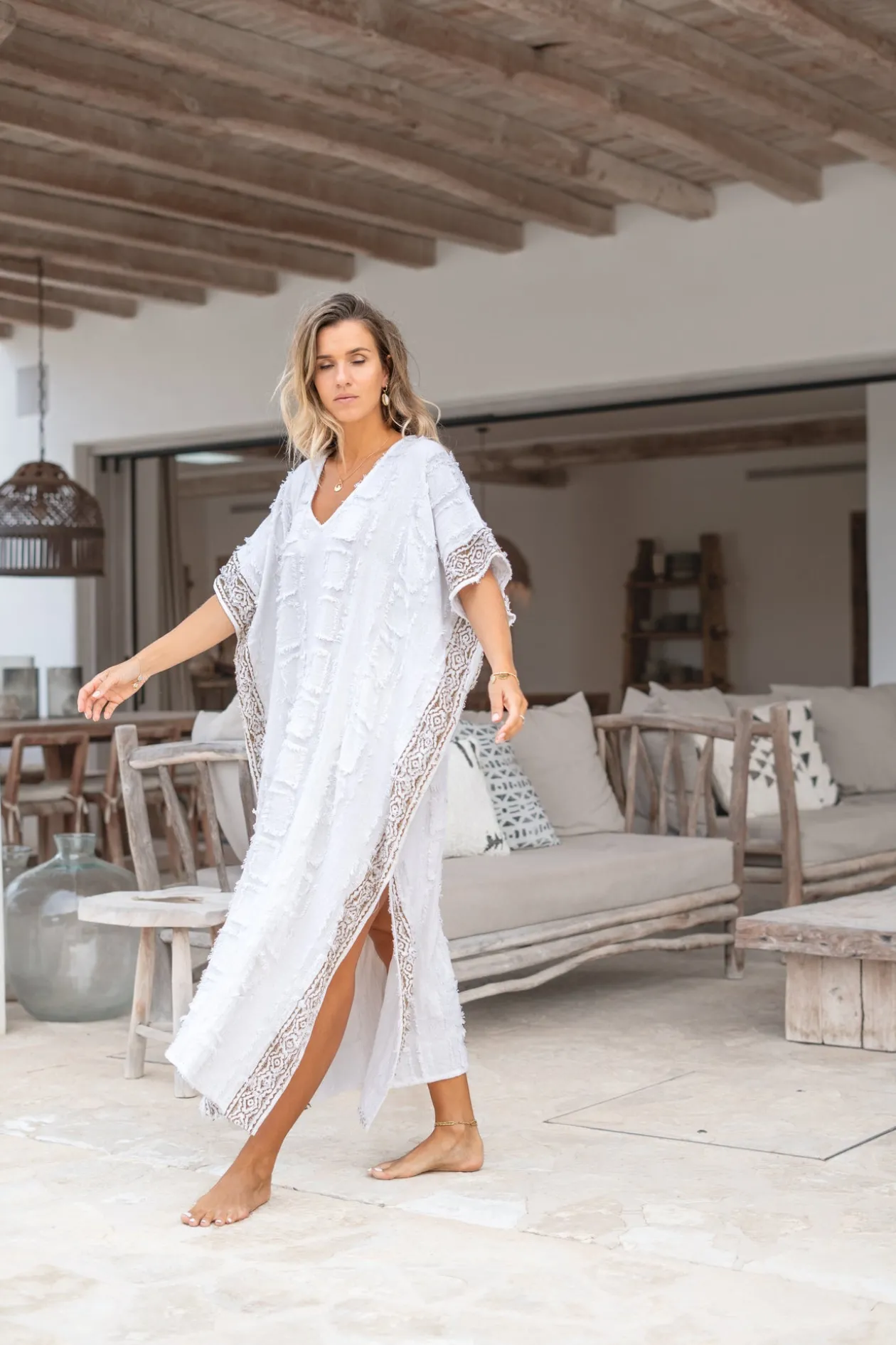 Long Kaftan Kira Scorva White