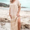 Long Kaftan Noa Tie Dye Sand/ Beige