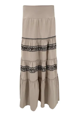 Long Skirt Espanola Light Taupe