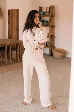 Lyana Linen Pants Light Beige