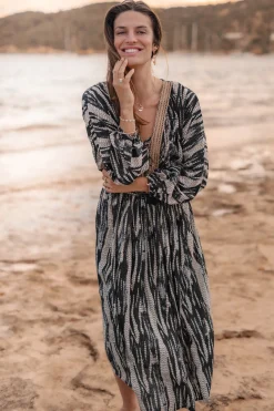 Maxi Dress Emika Black Print