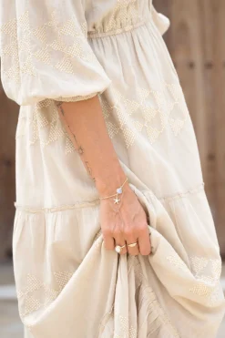 Maxi Dress Glorio Cuadros Sand