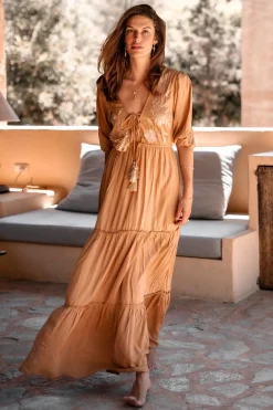Maxi dress Luciana Brick