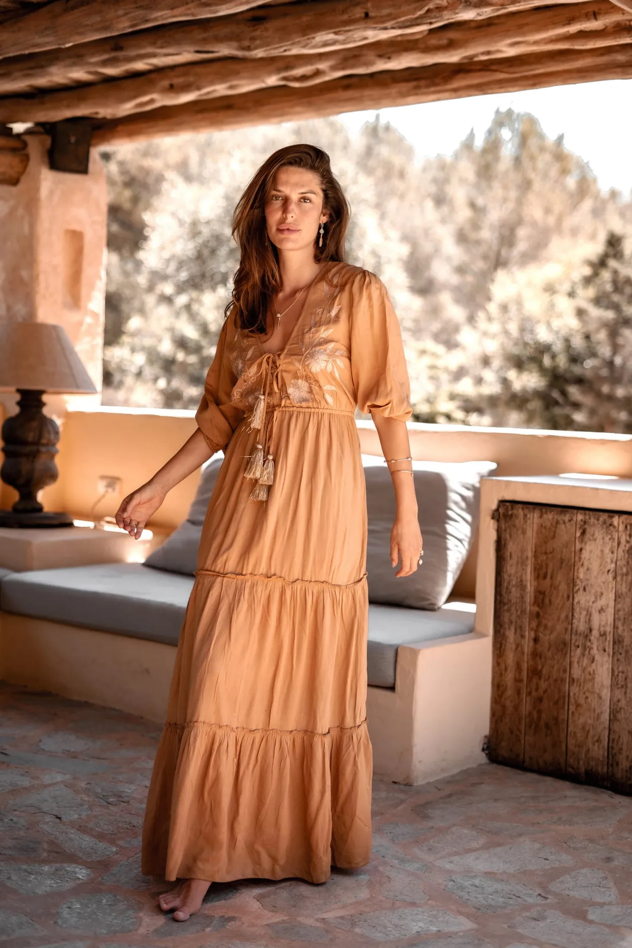 Maxi dress Luciana Brick