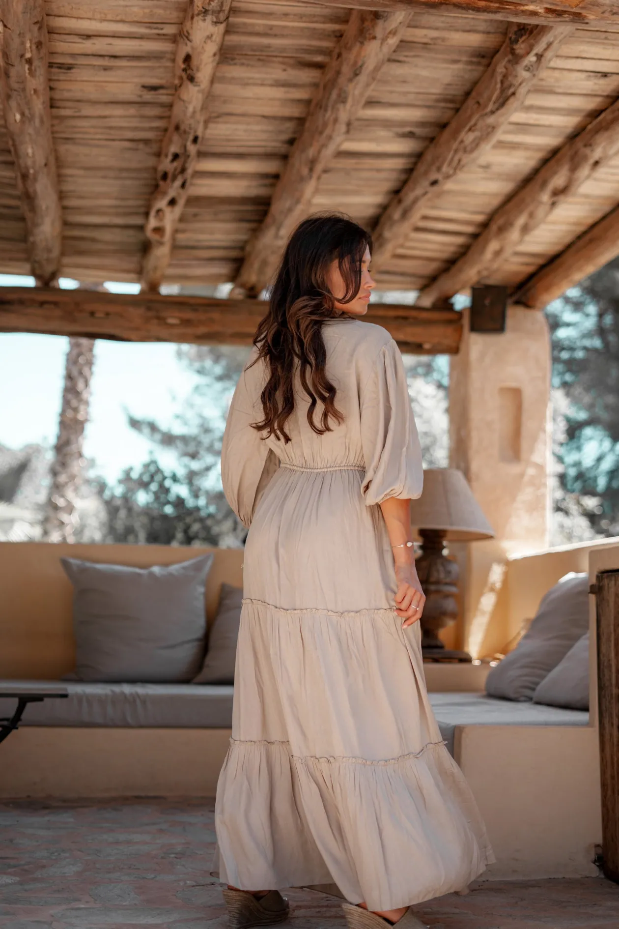 Maxi dress Luciana Light taupe