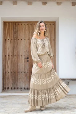 Maxi Skirt Lucia Cuadros Taupe