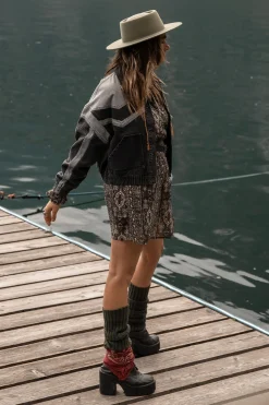 Maya printed smock dress