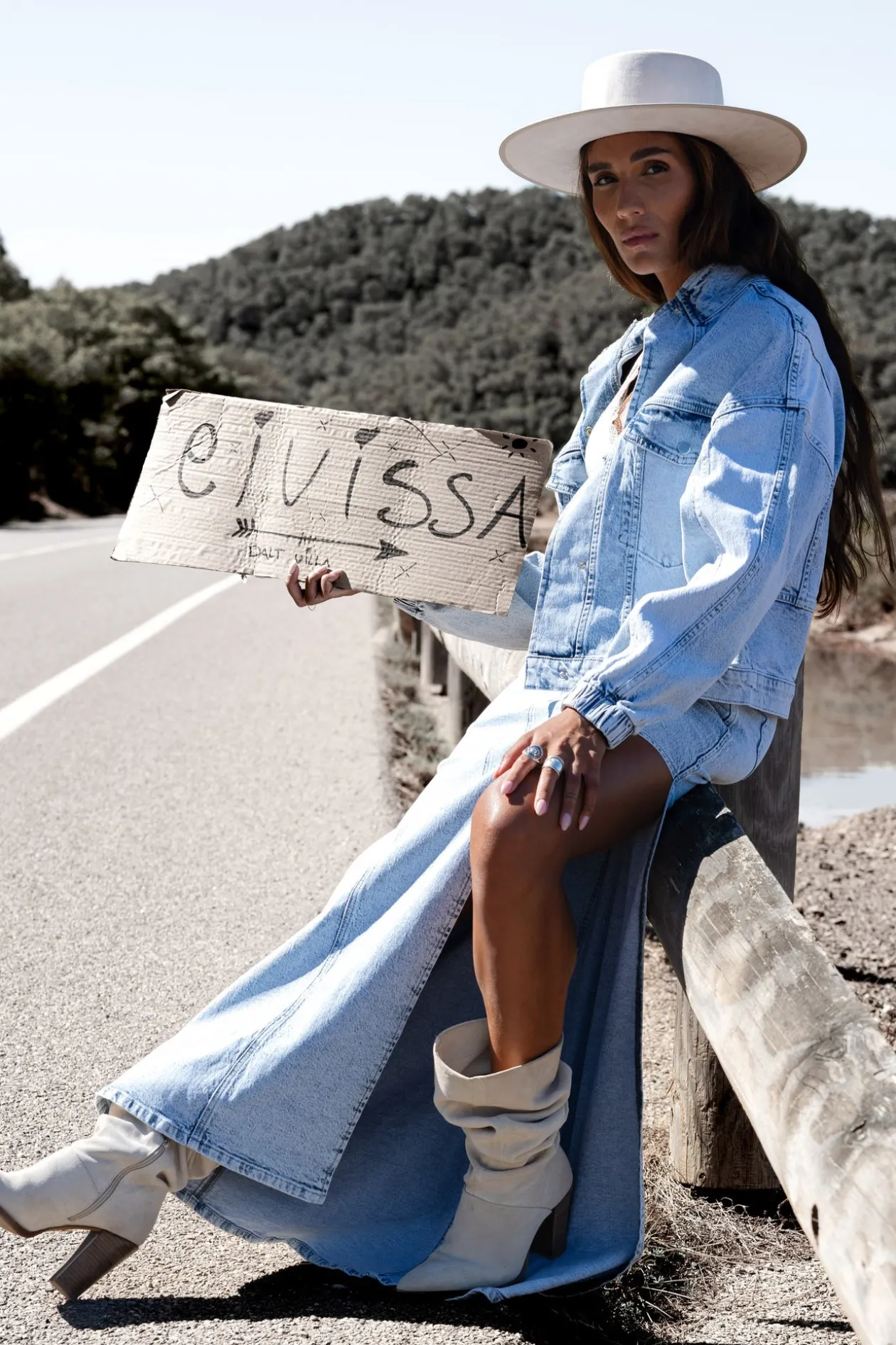 Miley denim skirt Light Blue