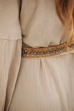 Nola suede metal belt