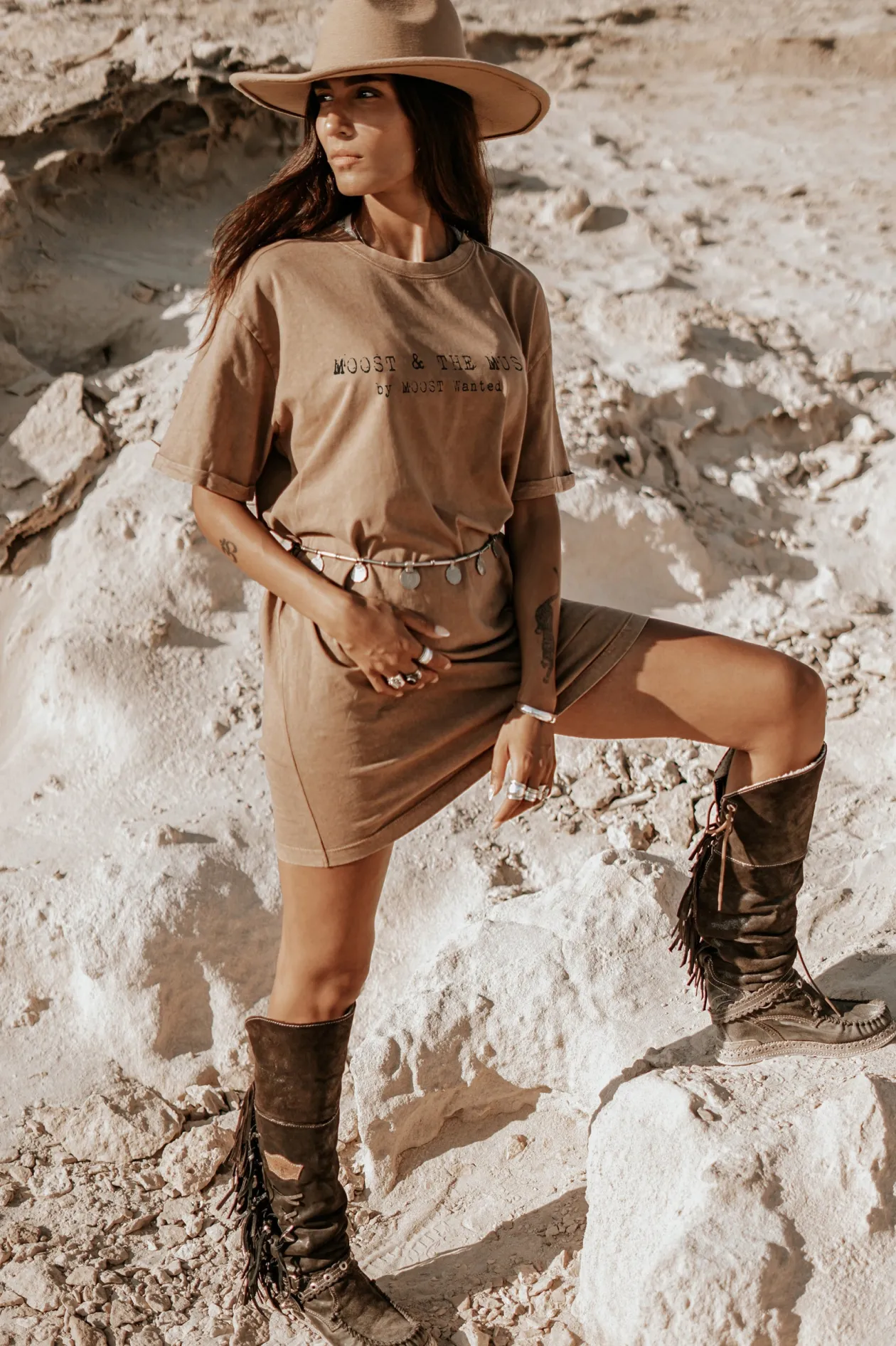 Nova T-shirt Dress Brown