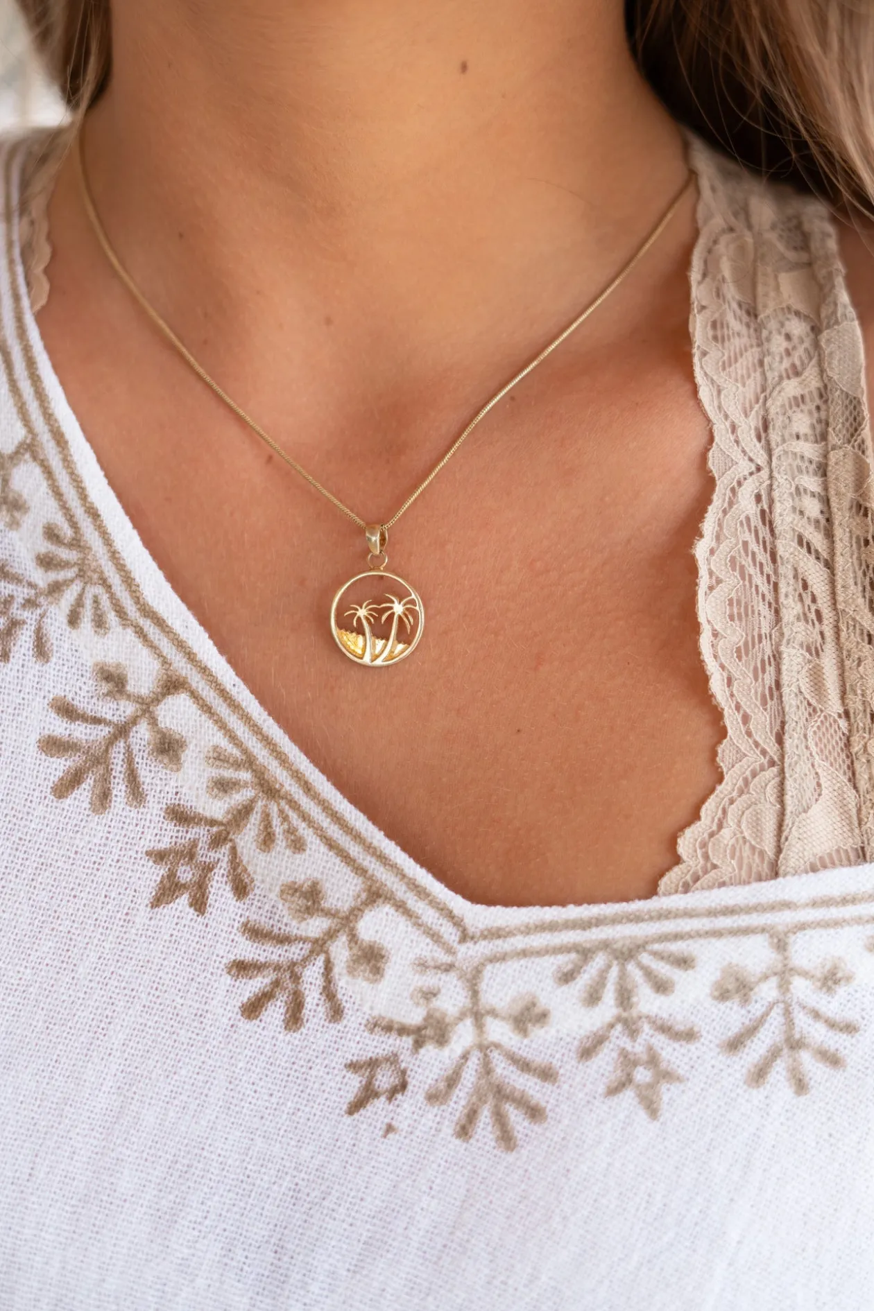 Palmtree Necklace Gold