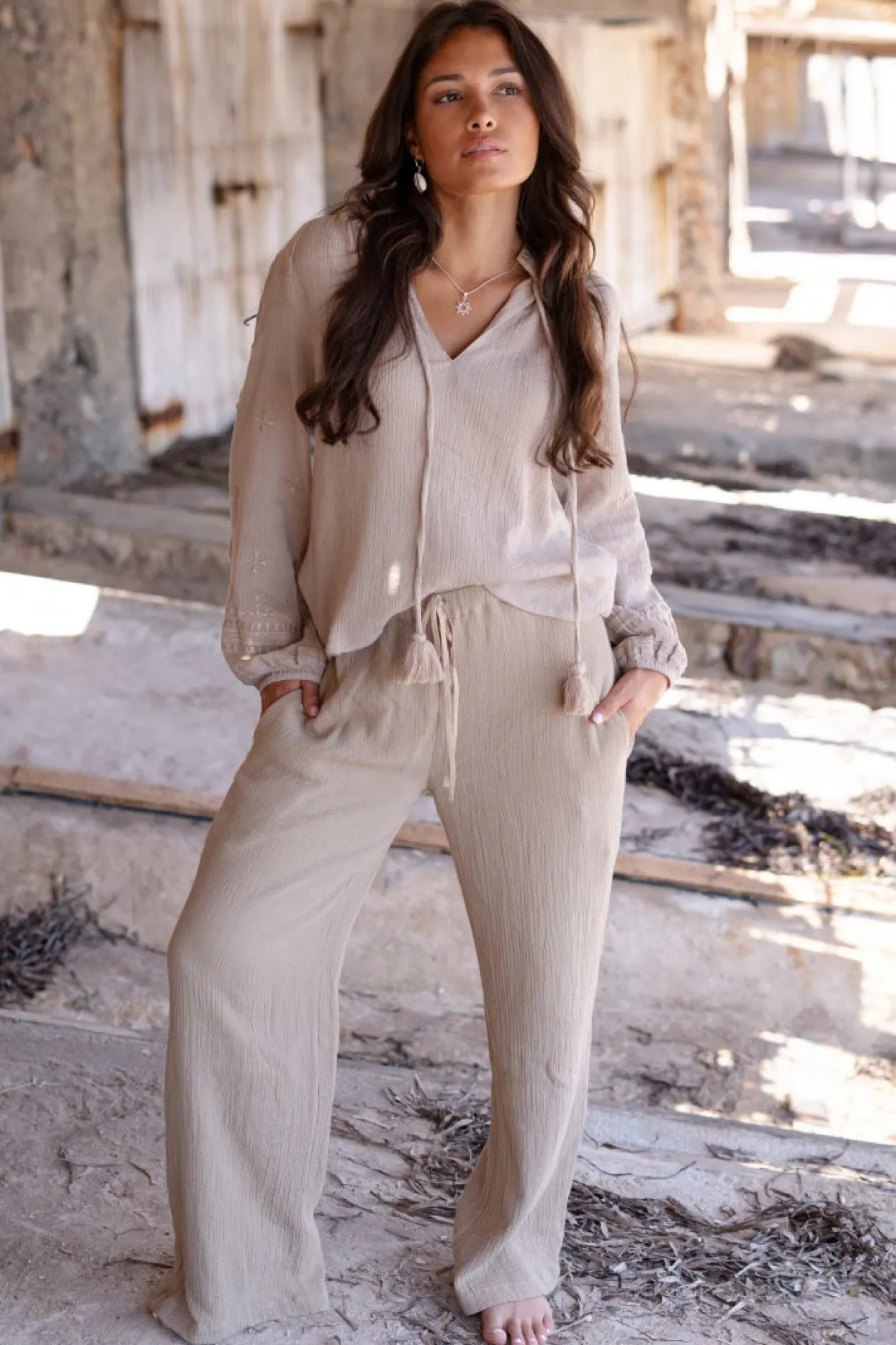 Pantalon Sonrisa Taupe