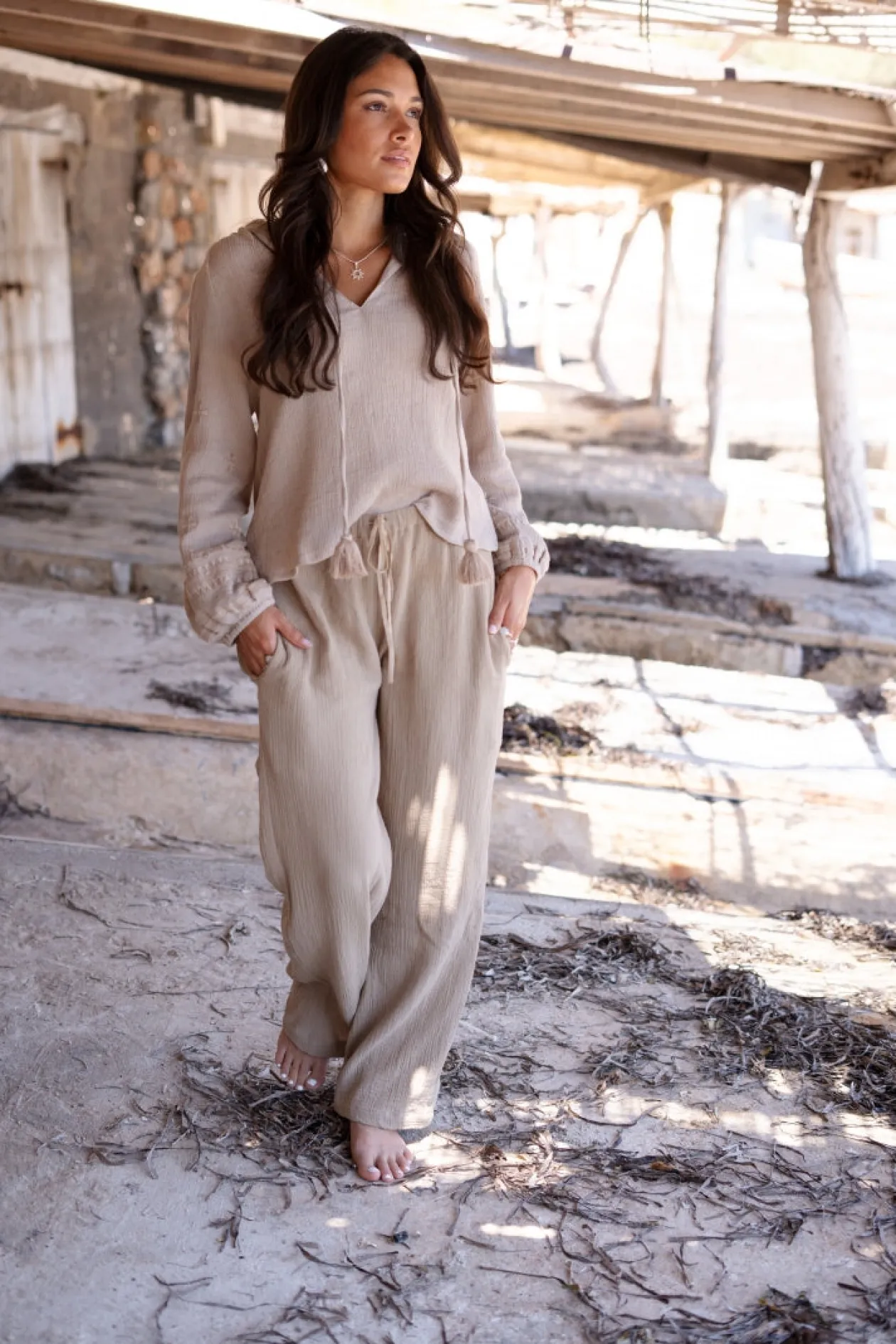 Pantalon Sonrisa Taupe