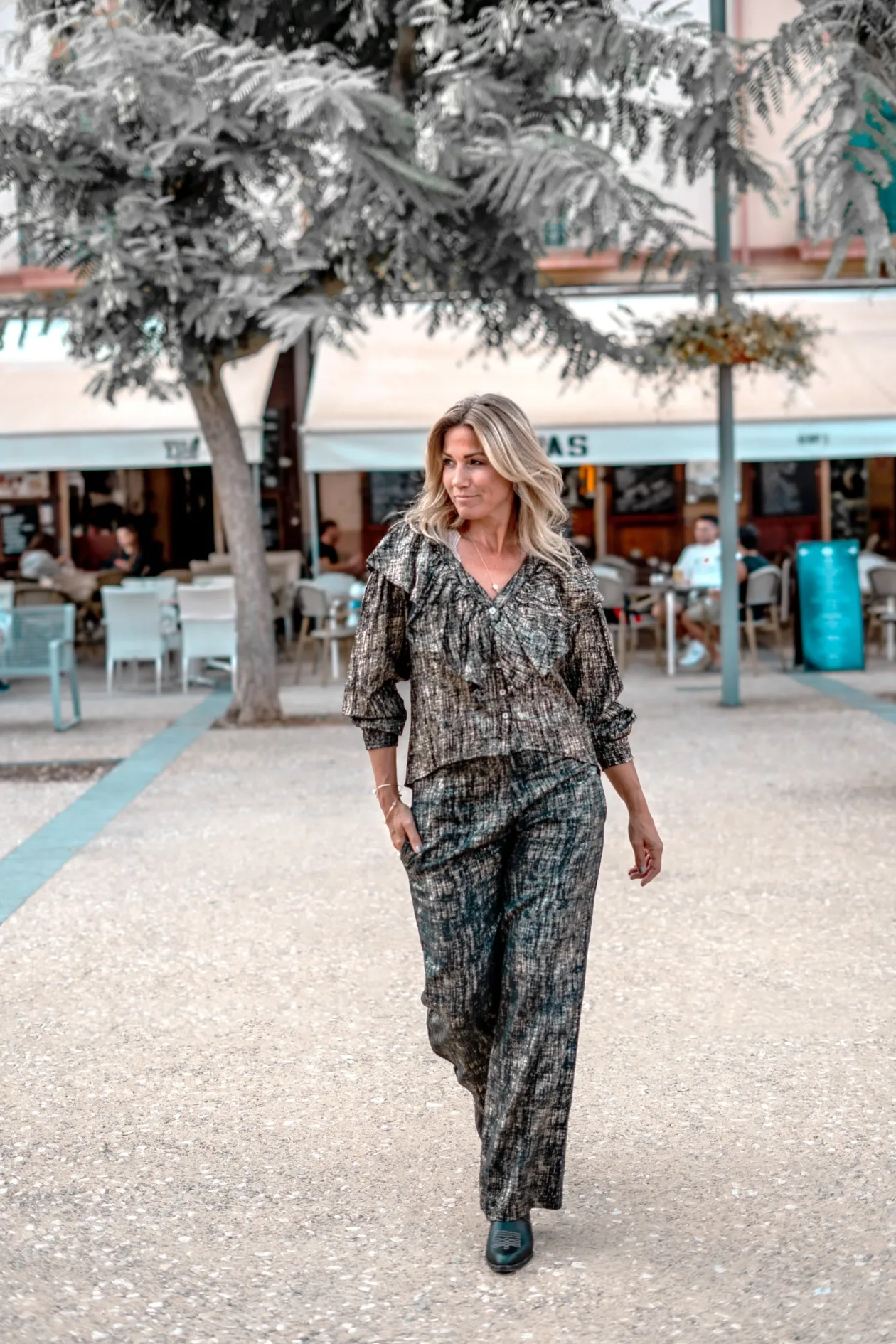 Pantalon Sparkle Black Gold