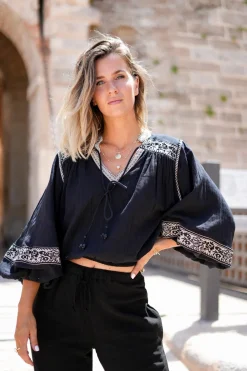 Puffsleeve Blouse Espanola Black
