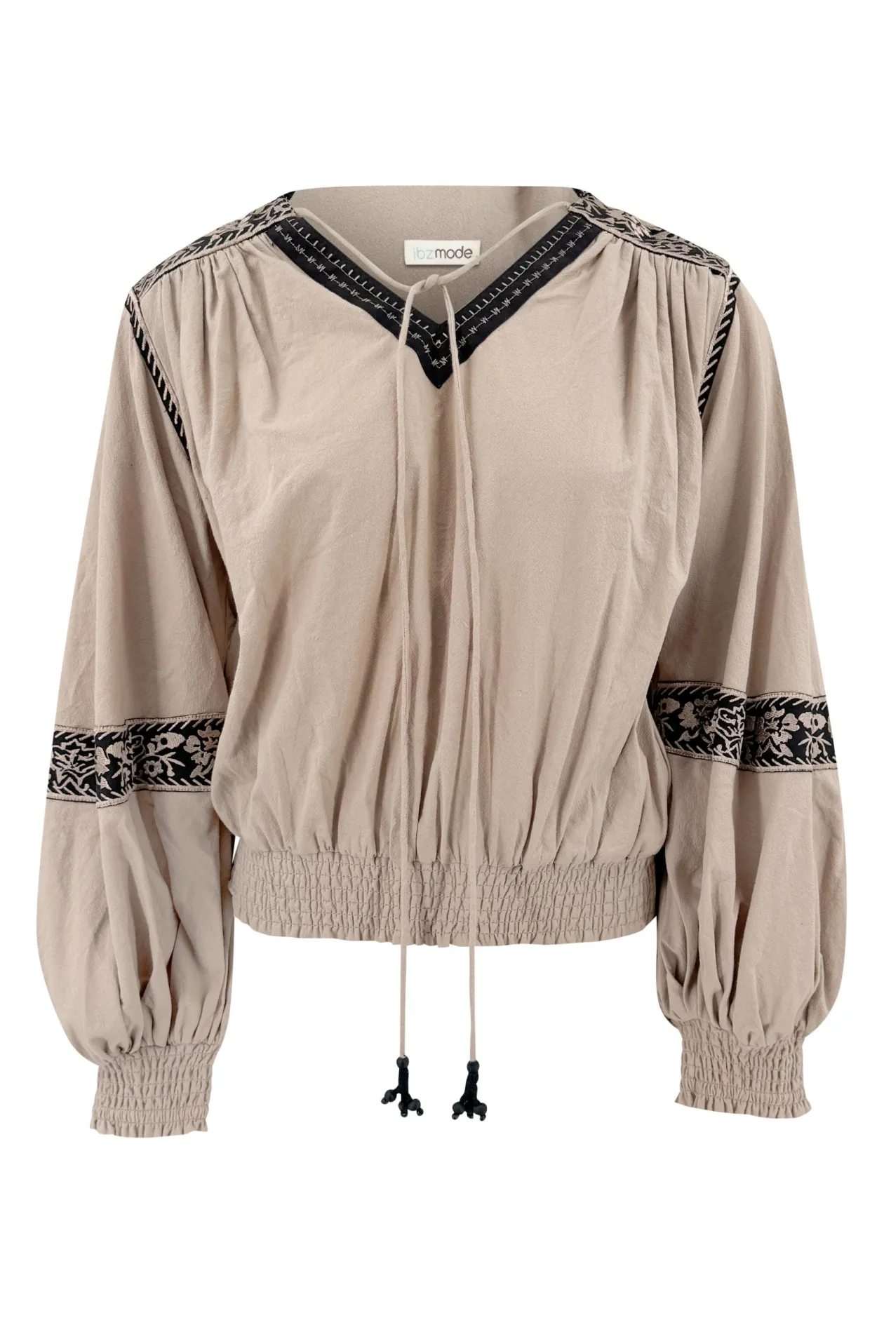 Puffsleeve Blouse Espanola Light Taupe