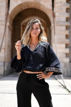 Puffsleeve Blouse Espanola Black
