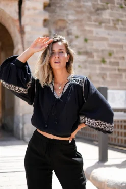 Puffsleeve Blouse Espanola Black
