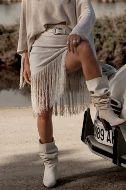 Rosy Fringe Skirt